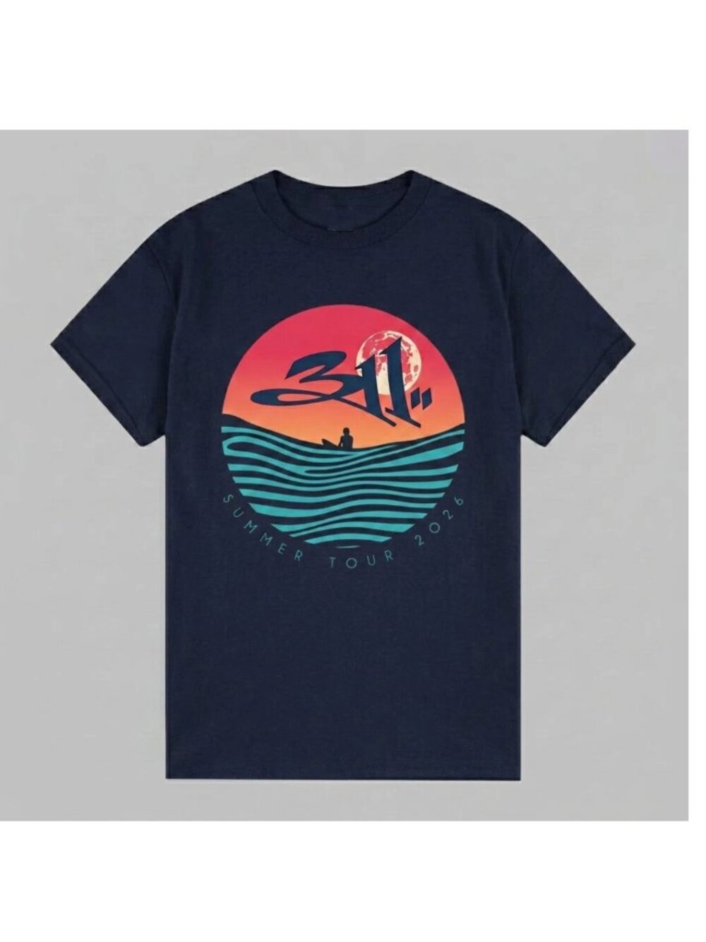 311 Band Summer Tour 2026 Surfer Circle Graphic T-Shirt
